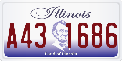 IL license plate A431686