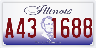IL license plate A431688