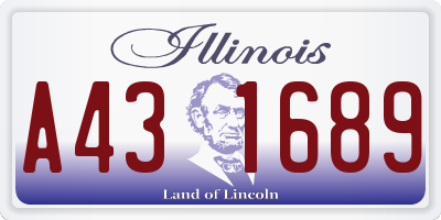 IL license plate A431689