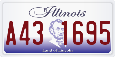 IL license plate A431695