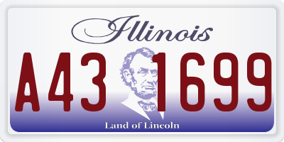 IL license plate A431699