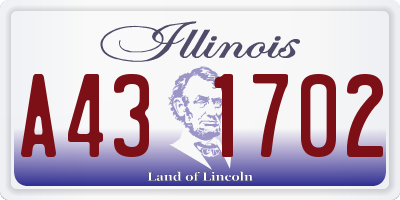 IL license plate A431702