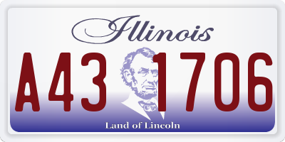 IL license plate A431706