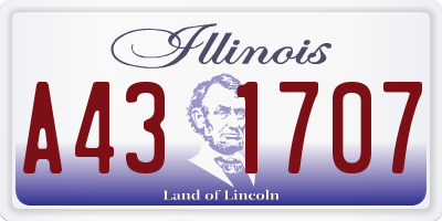 IL license plate A431707