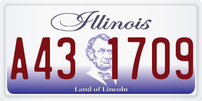 IL license plate A431709