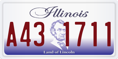IL license plate A431711