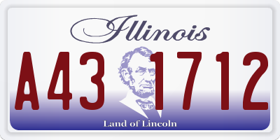 IL license plate A431712