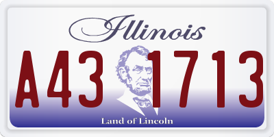 IL license plate A431713