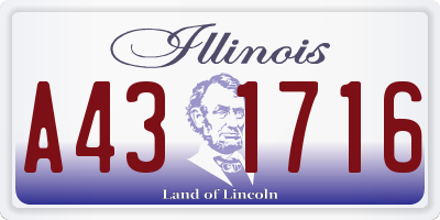 IL license plate A431716