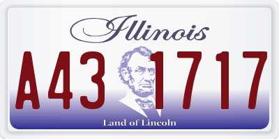 IL license plate A431717