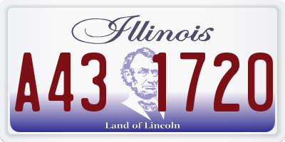 IL license plate A431720