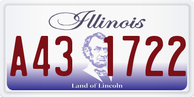 IL license plate A431722