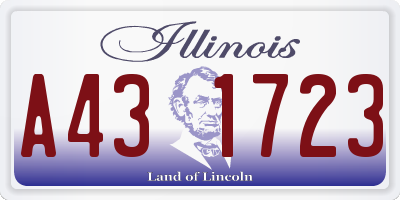 IL license plate A431723