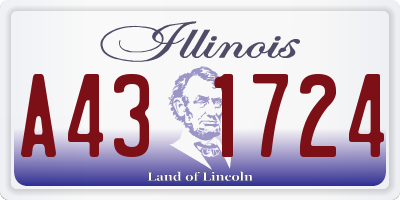 IL license plate A431724