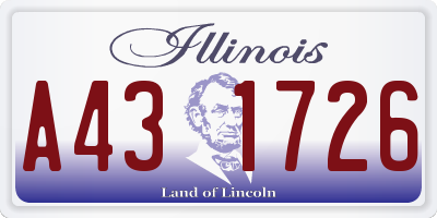 IL license plate A431726