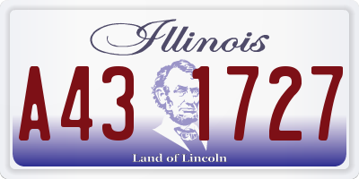 IL license plate A431727