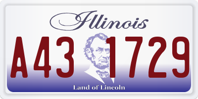 IL license plate A431729