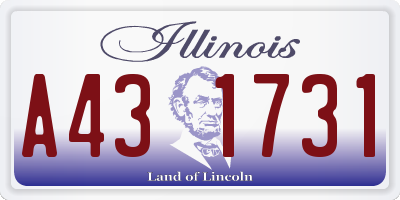 IL license plate A431731