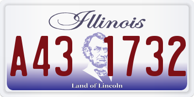 IL license plate A431732