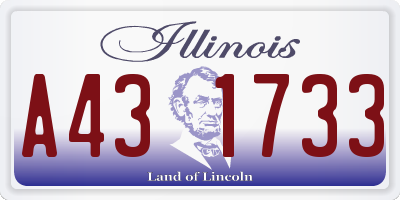 IL license plate A431733