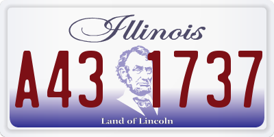 IL license plate A431737