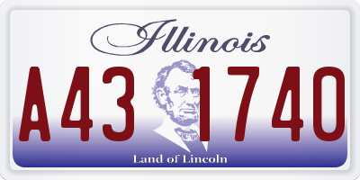 IL license plate A431740