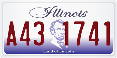 IL license plate A431741
