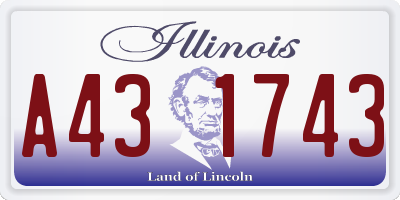 IL license plate A431743