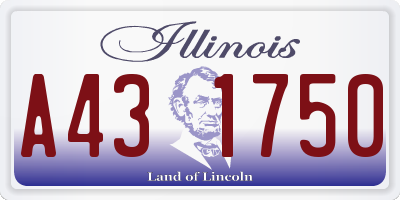 IL license plate A431750