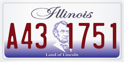 IL license plate A431751