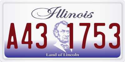 IL license plate A431753
