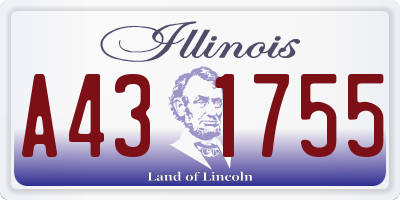 IL license plate A431755