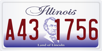 IL license plate A431756