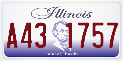 IL license plate A431757