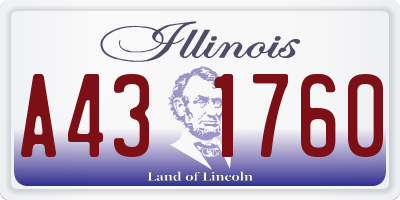 IL license plate A431760