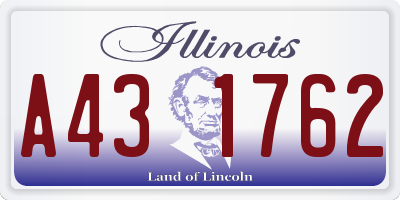 IL license plate A431762