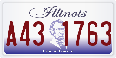 IL license plate A431763