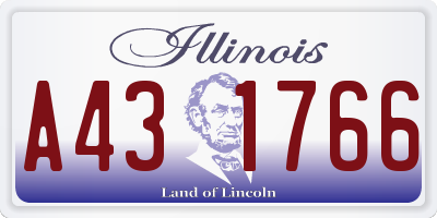 IL license plate A431766