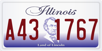 IL license plate A431767