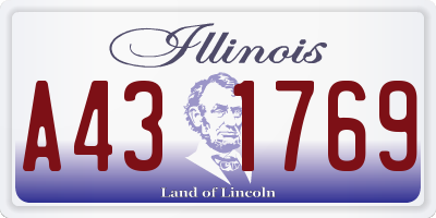 IL license plate A431769
