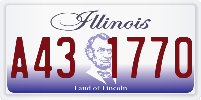 IL license plate A431770