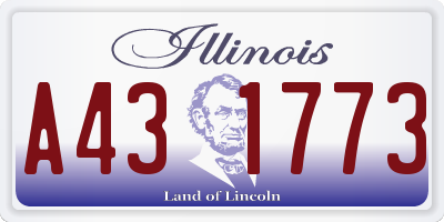 IL license plate A431773