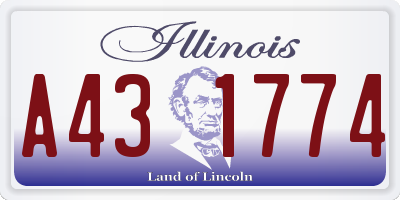 IL license plate A431774