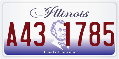IL license plate A431785