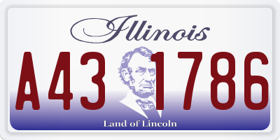 IL license plate A431786