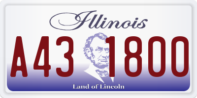 IL license plate A431800