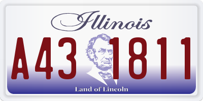 IL license plate A431811