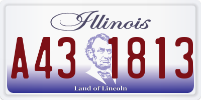 IL license plate A431813