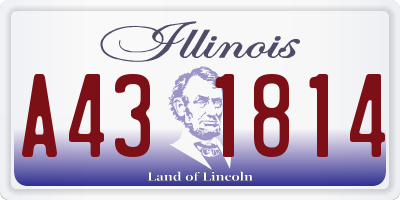 IL license plate A431814
