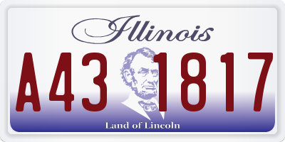 IL license plate A431817